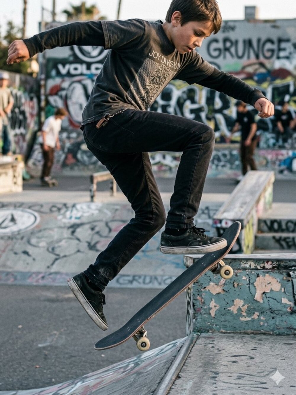 Volcom VSM Gritter Slim Chino Black Pants Men's 26 / 12Y Performance Skater